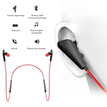 

In Stock Wireless bluetooth Earphone Music Headset Phone Neckband sport Earbuds Earphone with Mic For iPhone Samsung Xiaomi