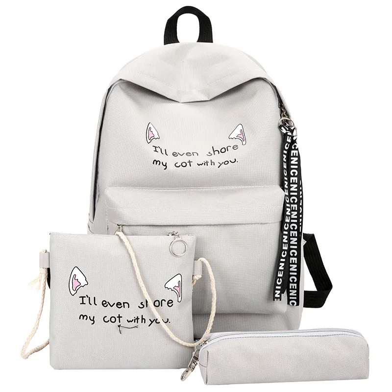 Новая стильная школьная сумка женская в Корейском стиле, Студенческая лента для рюкзака с надписью MORI, комплект из холста