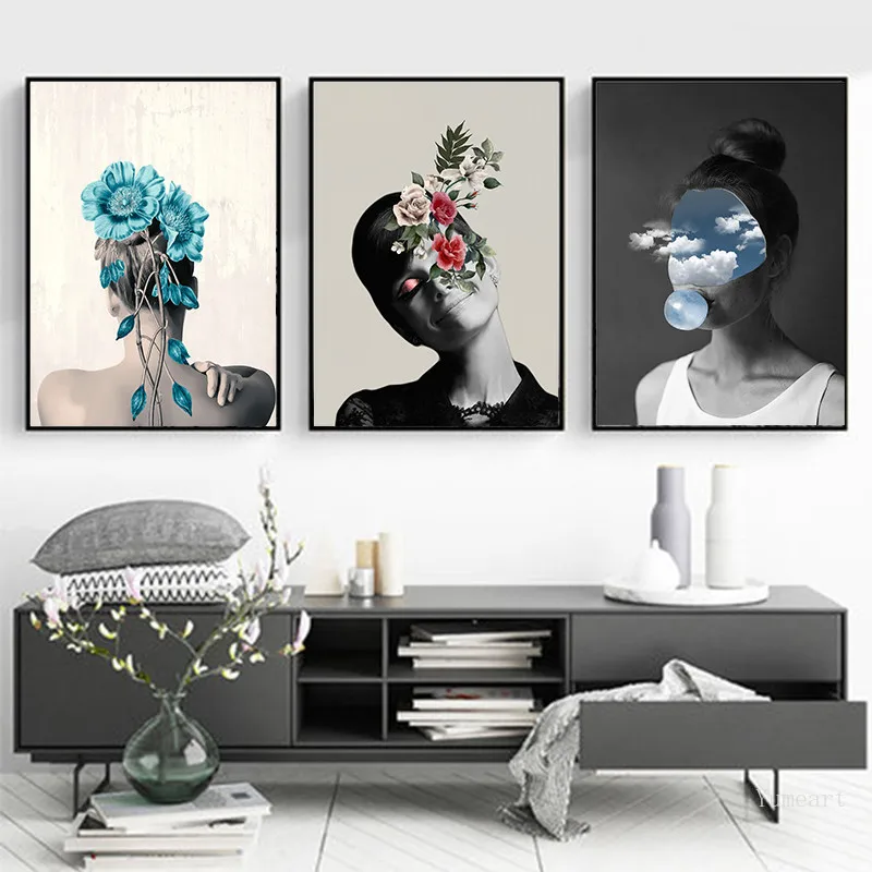 Picture Bedroom Decoration Butterfly Flower Girl Wall Art Canvas Nordic Posters Nursery HD Prints For Modern Baby Room Painting | Дом и сад