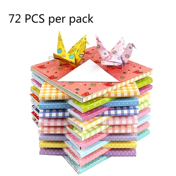 

Free shipping 15cm Square Paper Crane Origami Pattern Color Paper Diy Handmade Paper Single-sided Printing Colored Paper