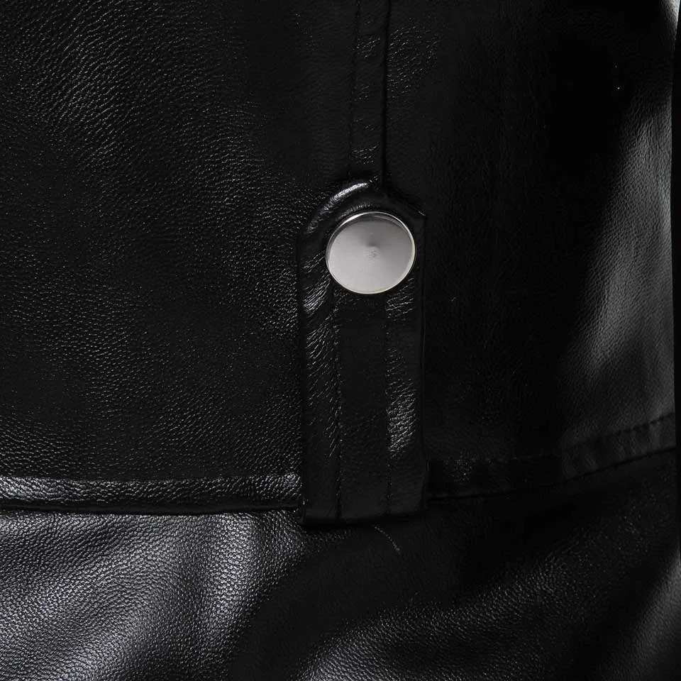 Sisjuly Черная искусственная кожа Мотоциклетная куртка Женская верхняя мода горячая распродажа верхняя одежда молния прохладный тонкий фитнес женский Гот повседневное пальто