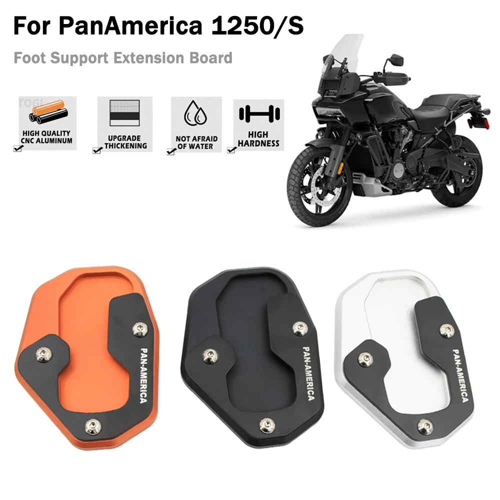 

Motorcycle Accessories CNC Kickstand Extension Plate Foot Side Stand Enlarge pad For PAN AMERICA1250 S PA1250 S 2021 2022