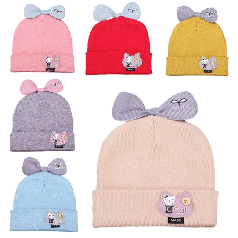 Newborn Baby Hats Fashion Children Hat For Girls Winter Baby Hat For Boys Hats Warm Knitted Baby Cap For Girls Cap