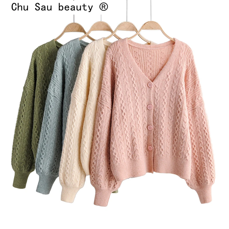 Chu Sau beauty осенне-зимний офисный женский шикарный легко застёгивающийся свитер женские повседневные трикотажные кардиганы с v-образным вырезом эластичные Теплые Топы