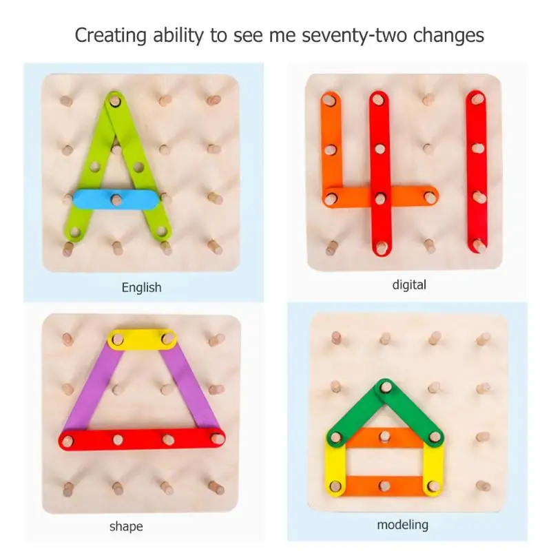 Geometric Shape Column Set Digital Letters Cognition Toy Environmentally Friendly Water-based Paint Children Kids Baby Gift