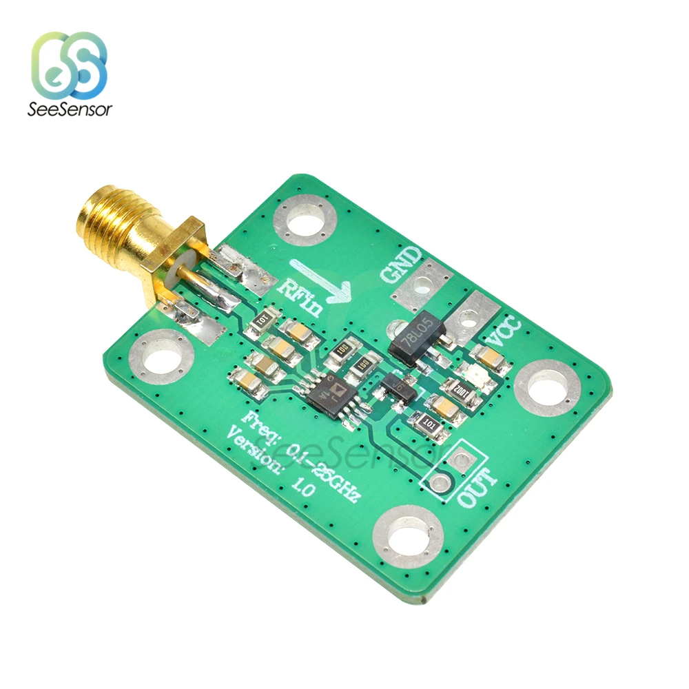 RF, módulo da detecção para o sinal do RF, 0.1 a 2.5GHz, 7-15V