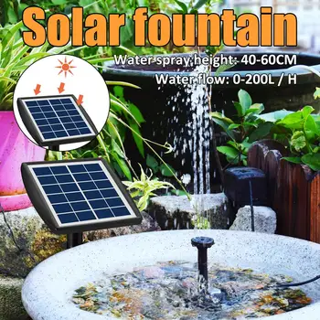 

Solar Powered Fountain Garden Pool Pond Solar Panel Floating Fountain Garden Decoration
