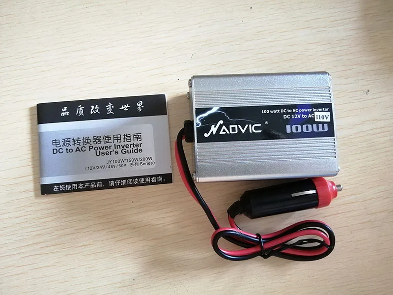 100W Car POWER INVERTER DC 12V TO AC 110V 60HZ WITH 5V 1A USB