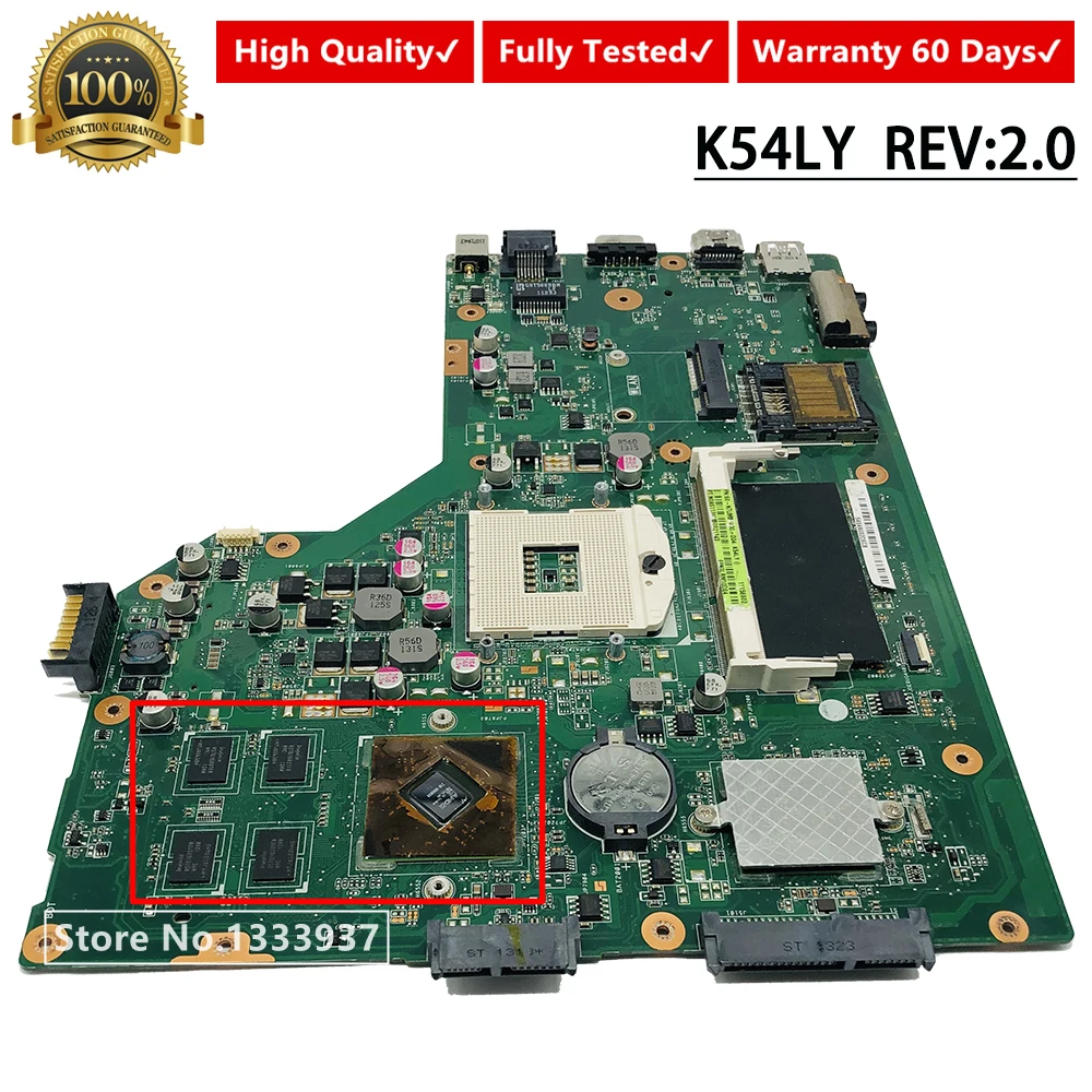 Материнская плата для ноутбука ASUS K54LY K54HR X54H X54HR протестированная материнская