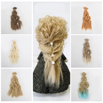 BJD Hair Curly 15CM*100CM BJD WIG For Dolls Synthetic Wig Free shipping hair for dolls handmade  1/3 1/4 Doll Accessories toys 1