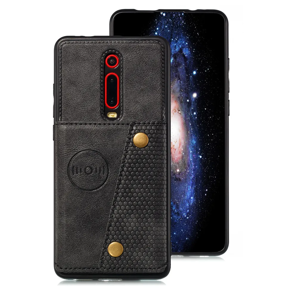 Черный Чехол-Кошелек Red mi Note 8 Pro с держателем карт для Xiao mi Red mi 7a K20 Note 7 Pro mi 9t mi 9t кожаный чехол с магнитной подставкой для карт - Цвет: Черный
