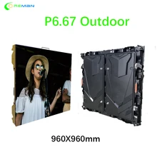 Painel letreiro de светодиодный P5 P6.67 видео большой телевизор полноцветный светодиодный видеостена уличный шкаф 96X96 светодиодный дисплей