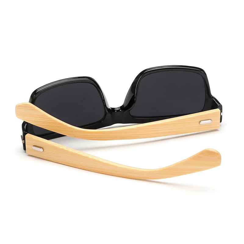 Горячие Новые Классические Плоские рамки экологически чистые натуральные бамбуковые солнцезащитные очки для мужчин и женщин зеркальные солнцезащитные очки bambu с заклепками 5119KP
