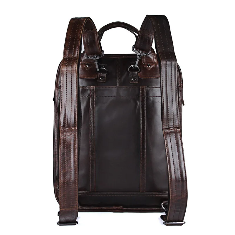 Color Coffee Black Show of Leather Backpack