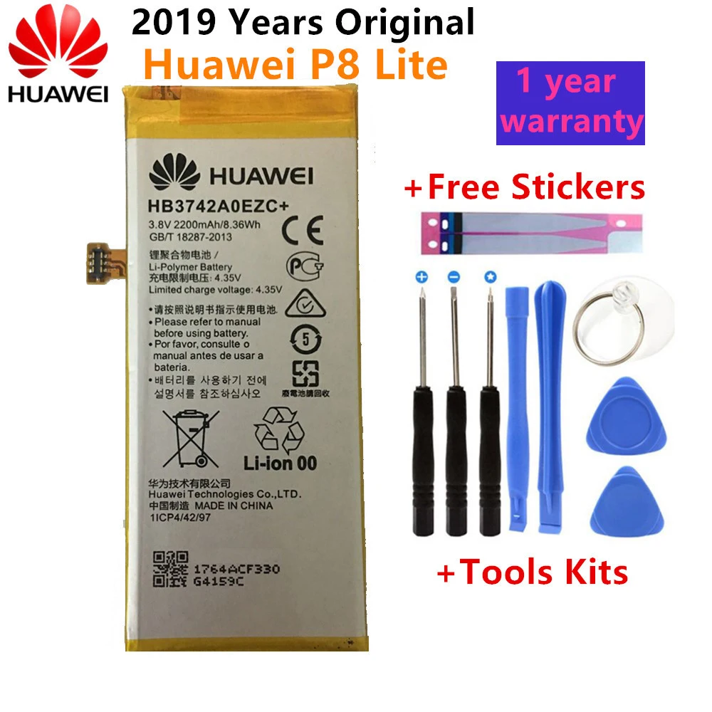Huawei P8 Lite Huawei Батарея HB386280ECW для huawei Honor 7 9 P10 P8 Lite для Mate10 Pro P20 Pro HB3742A0EZC+ HB494590EBC HB436486ECW - Цвет: Huawei P8 Lite