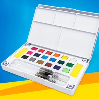 

12/18/24/36 Colors Portable Solid Watercolor Paint Drawing Brush Pen Pigment