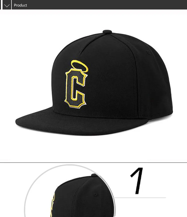 PANGKB Brand CANGEL CAP black yellow C basketball hip hop snapback hat for men women adult outdoor casual sun baseball cap