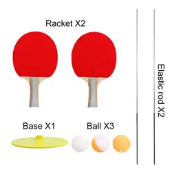 2 ракетка для настольного тенниса 3 мячик для Пинг-Понга Набор Крытый открытый игровой эластичный мягкий вал Настольный теннис тренажер