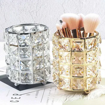 

Multi-Purpose Crystal Material Storage Holder Cosmetic Brush Makeup Holder Pencil Bucket Pen Storage Organizers Rack Container