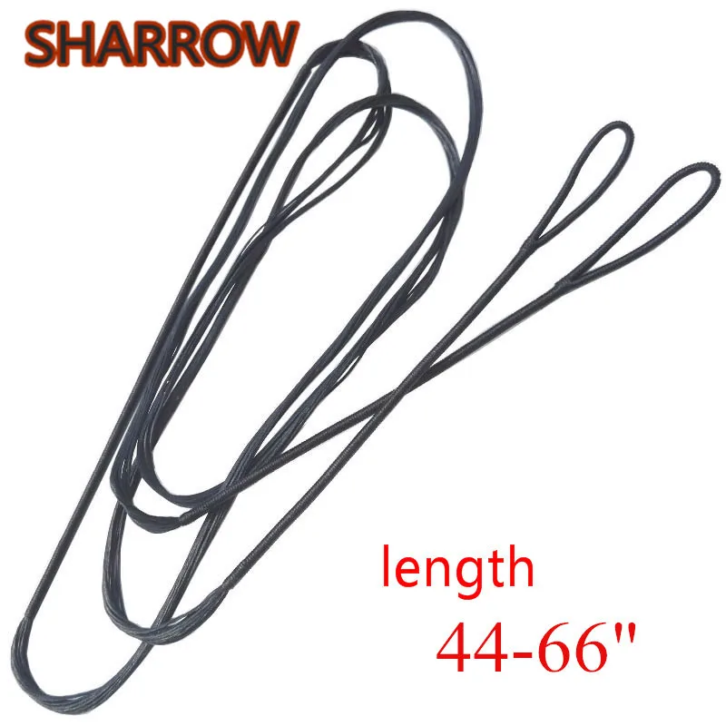 

12/14/16 Strands Length Bowstrings Fit 48''-70'' Black Replacement Bow String Recurve Bow Long Bow Shooting Archery Accessories
