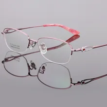 Чистый титан ультра легкая стеклянная рамка половина бренда для женщин близорукость