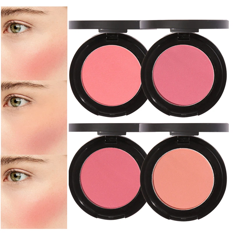 

4 Colors Cheek Blusher Powder Minerals Natural Blush Face Blusher Powder Palette Makeup Professional Contour Blusher Cosmetics