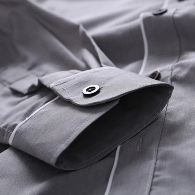 Мужской, с длинными рукавами рубашка Slim Fit Стенд воротник просто Повседневное топы на весну K2