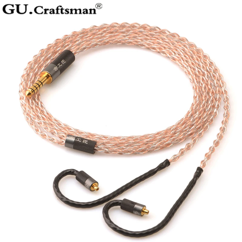 GUCraftsman 5n из бескислородной меди, 2,5/4,4 мм Баланс MMCX se846 se535 w40 w60 w80 xelento AK T8iE T9IE VEGA кабель для наушников