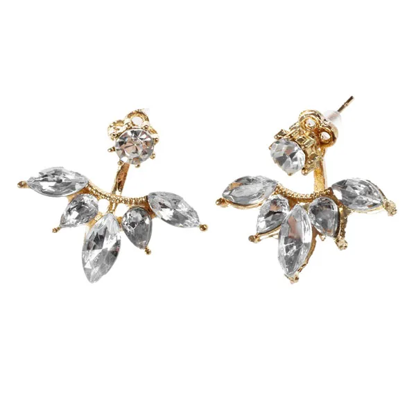 1 Пара Модная серьга с большими кристаллами и розовыми ушками ювелирные изделия