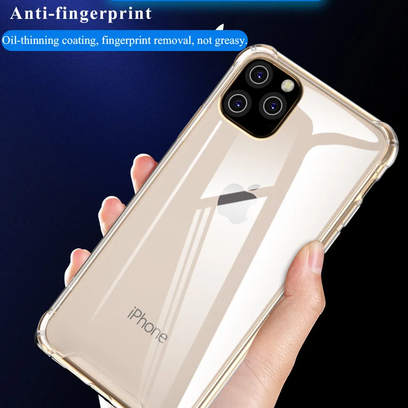 Прозрачный чехол из ТПУ для iPhone 11 Pro Max, высококачественный мягкий силиконовый Жесткий чехол из поликарбоната, ударопрочный чехол для iPhone 11 Pro Max Coque