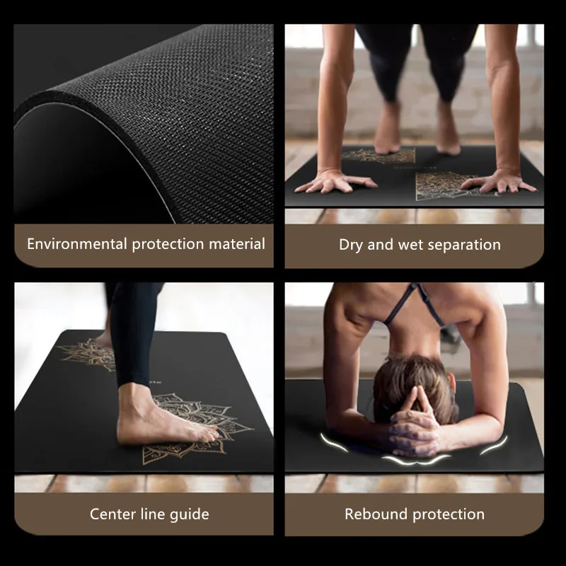 1830*680*5mm natural rubber Yoga Mat with Position Line Non Slip Carpet Mat For Beginner Environmental Fitness Gymnastics Mats