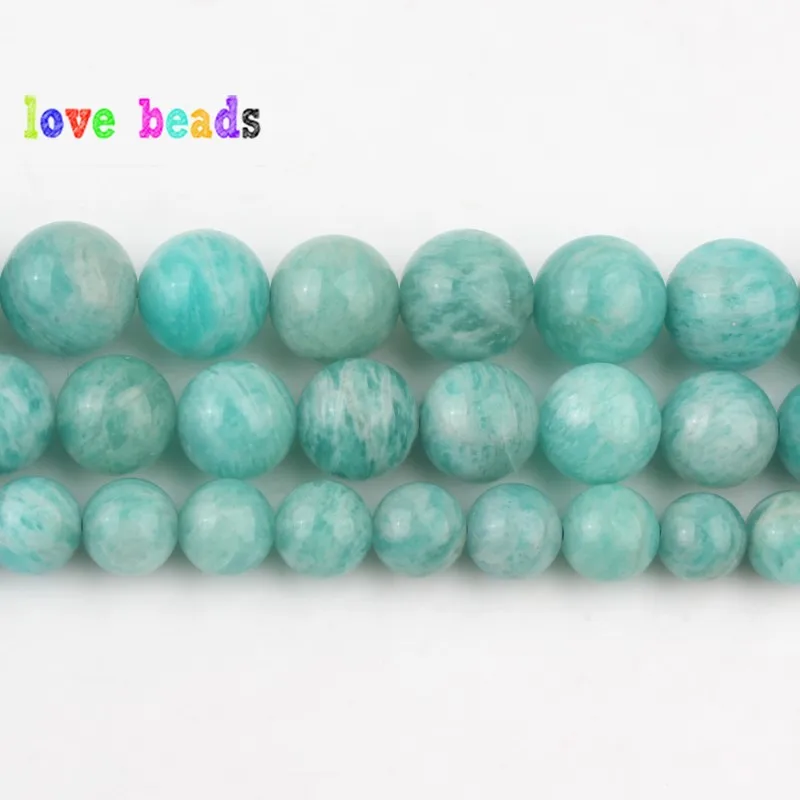 Круглые бусины из натурального амазонита 15 дюймов/6 нитей/8/10 мм|round stone beads|stone beadsgem