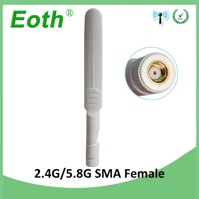 5PCS 2.4GHz 5.8Ghz Dual Band wifi Antenna 8dBi Omni-Directional WIFI aerial SMA female wireless router | Мобильные телефоны и