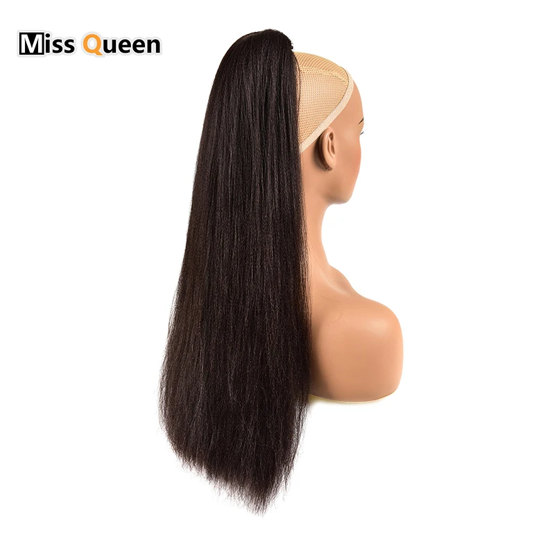 Мисс Королева термостойкий синтетических 18 дюймов прямые волосы, пластиковая расческа, шнурок, "конский хвост", доступны во всех цветах