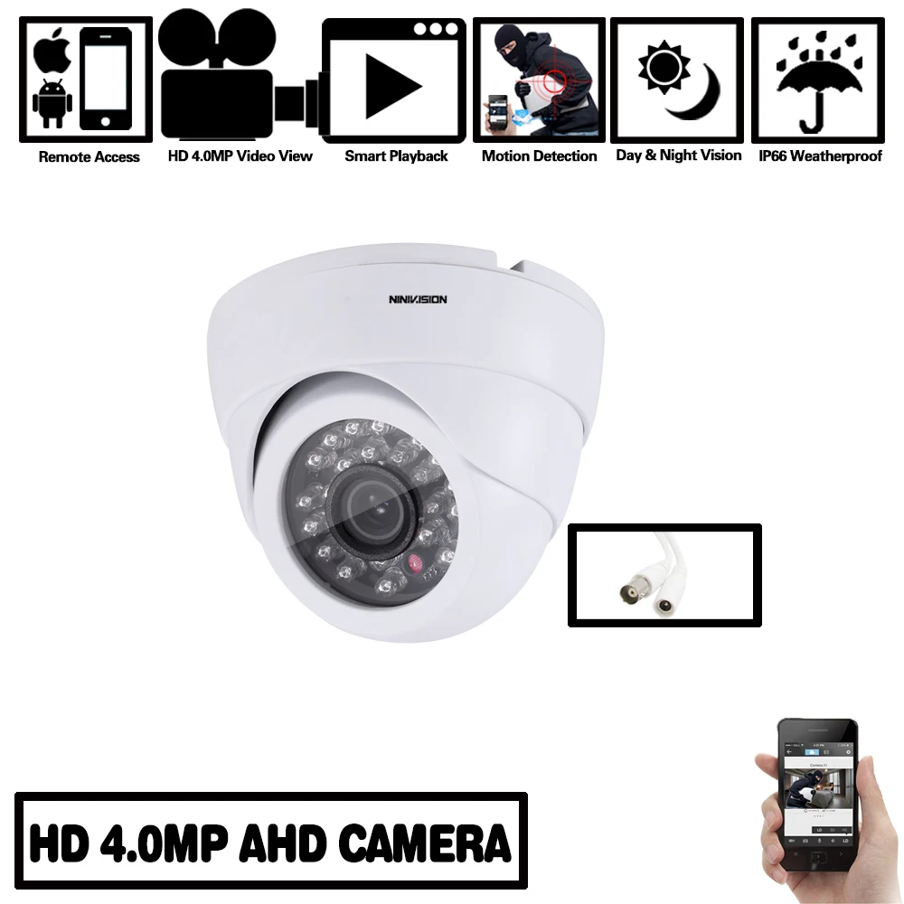 Купольная AHD камера NINIVISION 2560 МП HD 1440 * 4 МП|cam cam|cam cctvcam hd |