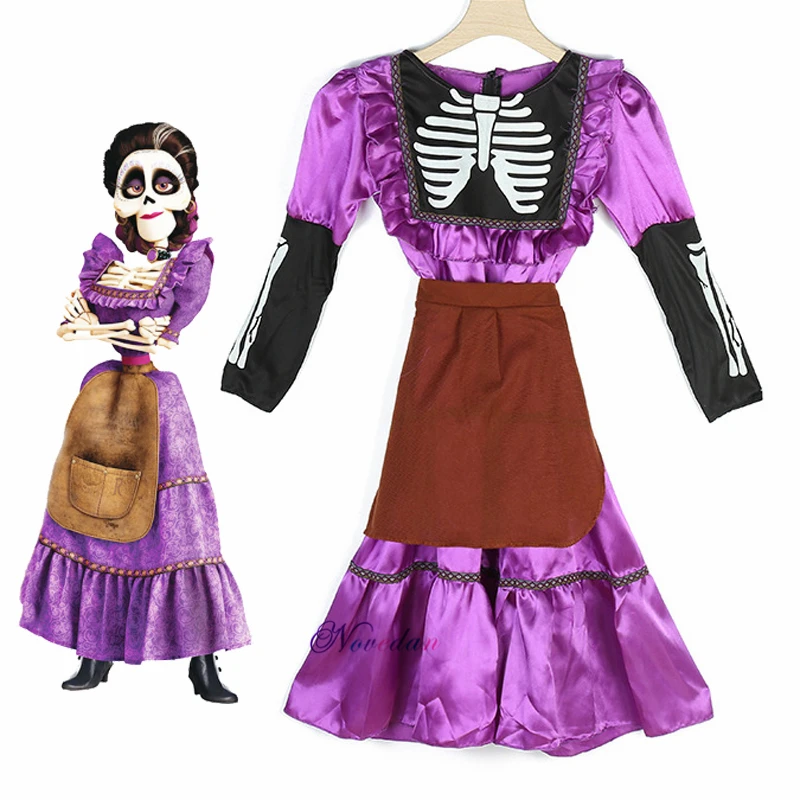 Deshonestidad darse cuenta familia Disfraz de Cosplay de CoCo Mama Imelda para niñas, vestido de esqueleto,  música, sueños alrededor, fiesta de Halloween, vestido elegante para niños,  púrpura - AliExpress Novedad y uso especial