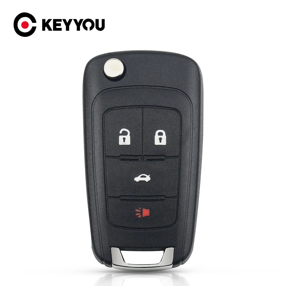 KEYYOU 10 шт. 4 кнопки чехол для дистанционного ключа от машины OPEL Insignia Astra Zafira Mokka Agila