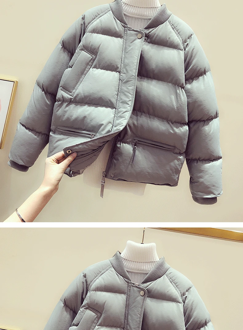 Корейский стиль, хлопковая стеганая одежда, женская короткая куртка со стоячим воротником, зима, стиль, пуховик для студентов, одежда с хлопковой подкладкой