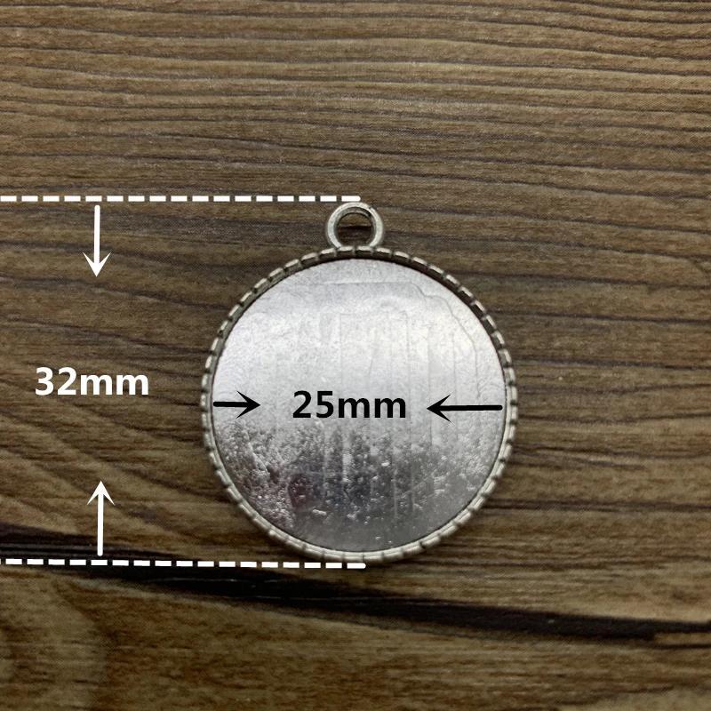 2шт 25 мм стекло кабошон сплав Материал Камея База оправа Ювелирная фурнитура ювелирные браслеты и кулоны изготовление#0035