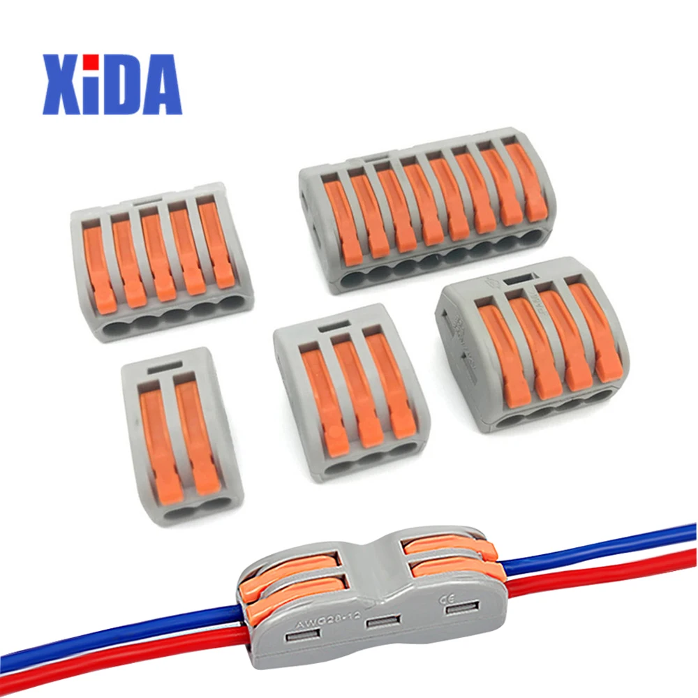 

Wire Connector 222-412 413 415 Wiring Cable Connector Conductor Terminal Block Threader Splitter 0.08-2.5mm PCT-212