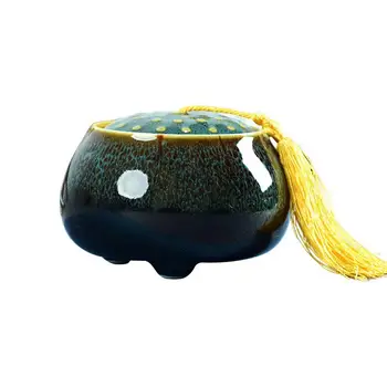 

550ml Colorful Portable Pottery Jar Tea Box Storage Tanks Ceramic Bottle Container For Coffee Airtight Jars For Food Kitchen