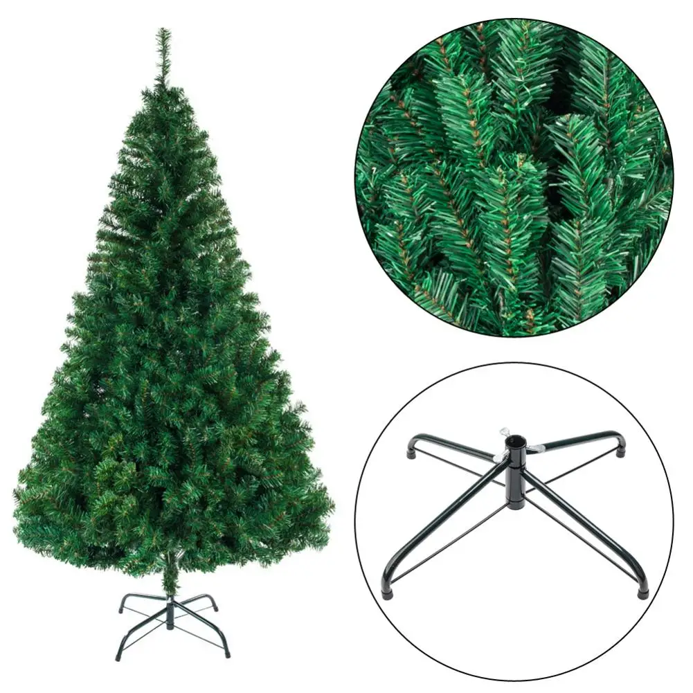 

8FT New Year Green Tree Christmas Tree With 1138 Branches Xmas Tree For Family Hotel Shopping Mall Office Home Decoration