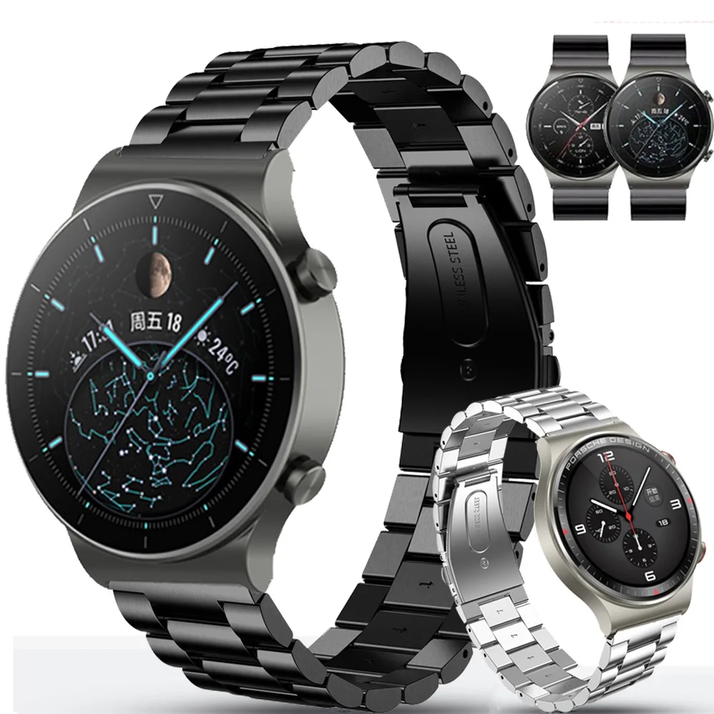 

22mm Metal Strap For Huawei GT 2 Pro Stainless Steel Watch Bracelet For Huawei Watch 3/3 Pro/GT2E/GT2 46mm/Honor Magic Wristband