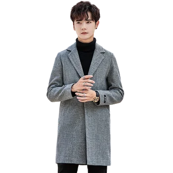 

2019 Wool coat, Japanese loose, Hong Kong street, British store owner, wind wool coat, male wool coat
