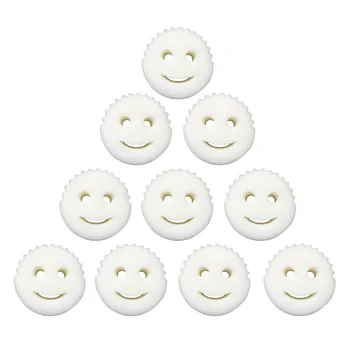 

10pcs/bag Pond Washable Swimming Pool Filter Spa Hot Tub Portable Oil Absorbing Sponge Floating Scum Cleaner Smile Face Shape