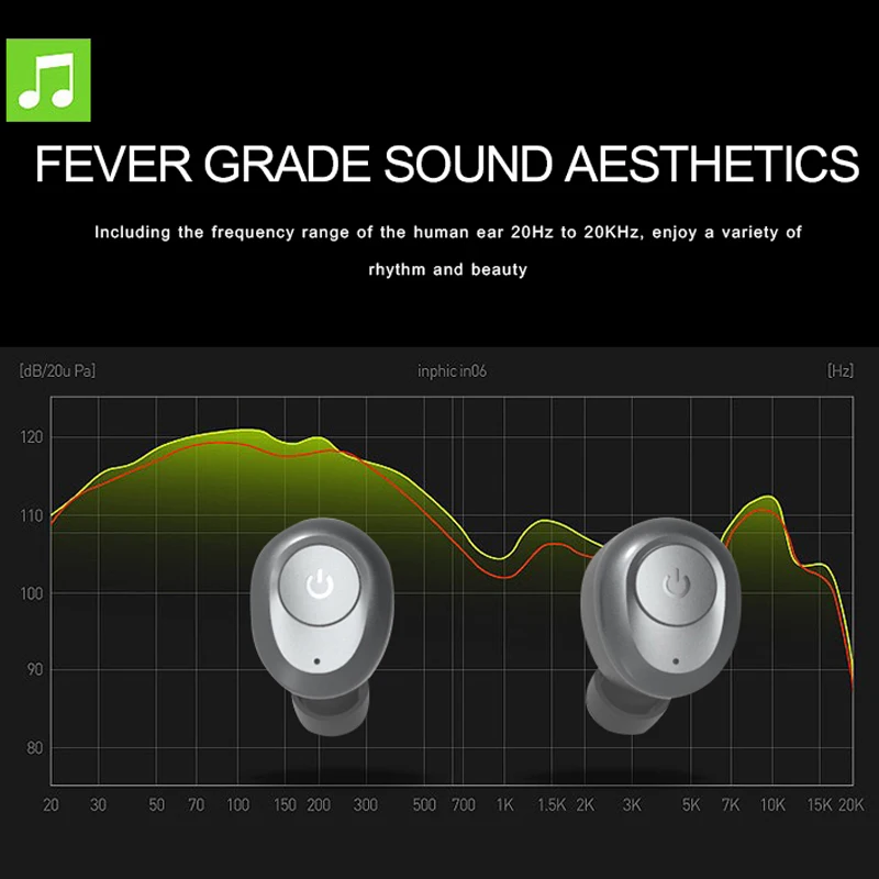 High design waterproof wireless headphones bluetooth V5 2 Sport Music earbuds noise cancelling bluetooth earphones