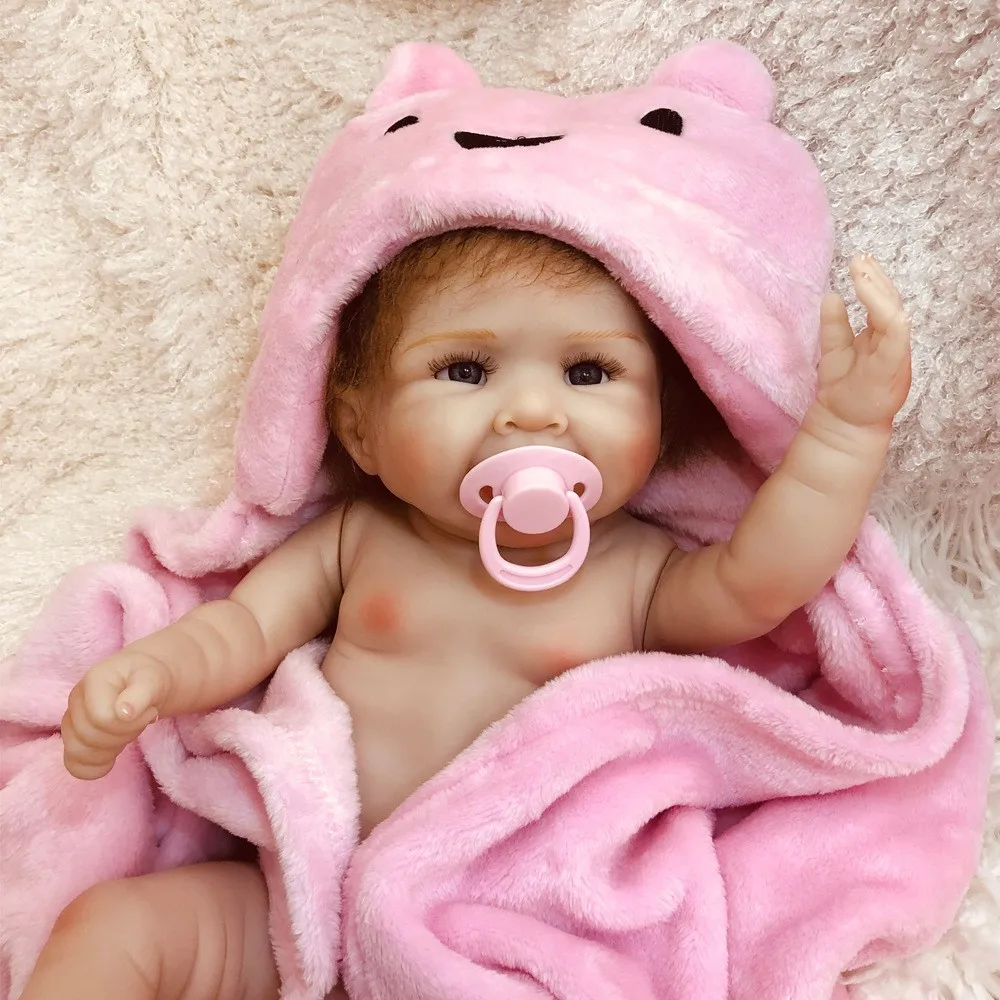  Bebe Reborn doll 20'' full silicone cute baby doll boy female doll Lovely reality bebe Surprise dol