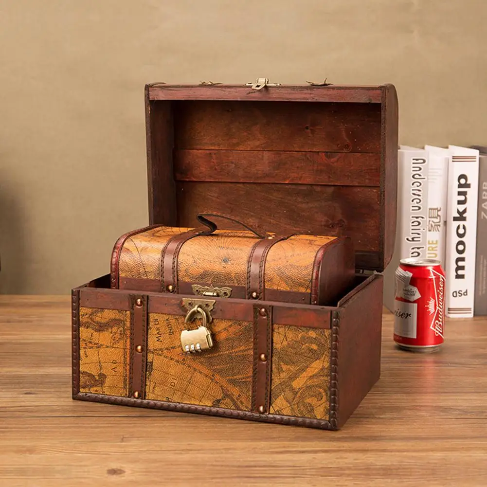 Storage Case Decorative Wooden Treasure Chest Folding Storage Box Dirty Clothes Collecting Case Non Woven Fabric 5