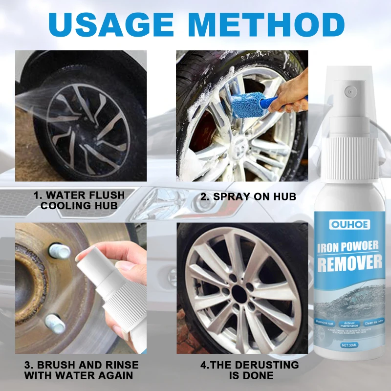 30ml Multi Purpose Car Super Rust Remover Spray Auto Wheel Rim Metal