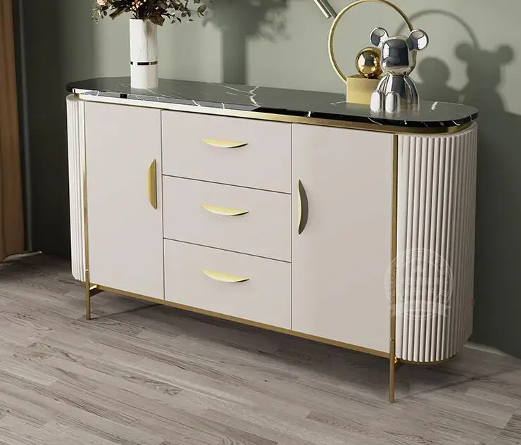 Dining side cabinet marble cabinet living room wall family small family decorative storage porch